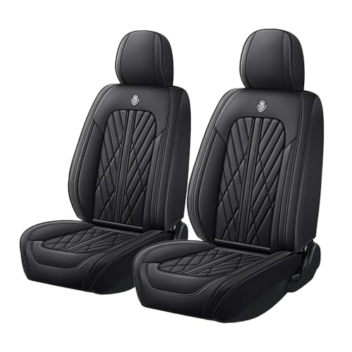 ヴォクシー に適用 シートカバー 保護マット 車 シート保護 滑り止め レザー 防水・防汚 通気性 丸洗いok 汎用 内装カスタムパーツ オールシーズン対応 前席用 簡単取付 プラック 2分席セット 4P ZDD9-RS-12
