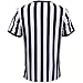 allentian Men's Referee Shirt - Official Black & White Stripe Referee/Umpire Jersey – Pro-Style V-Neck Referee Uniform, Great for Basketball, Football, Soccer (M)