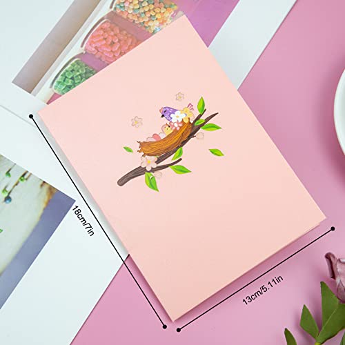 Fantasyon Mothers Day Pop Up Card Bird Mom Happy Mother's Day Card Floral Best Mom Ever 3D Cute Love Greeting Cards For Mom, Grandma, Her, Daughter #TOP1