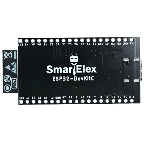 Image of SmartElex ESP32-WROOM-32E DevKit with Headers - ESP32 Development Board