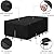 GARPROVM Patio Furniture Cover For Table and Chairs, Extra Large Outdoor Furniture Set Cover 420D Waterproof, Weatherproof Outdoor Seating Set Covers Anti-UV -110''x71''x36'' Black