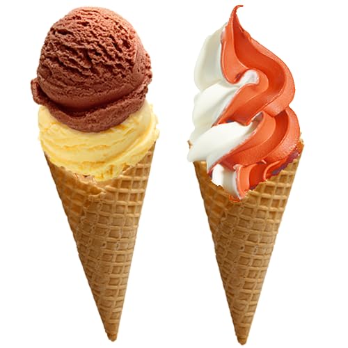 AussieBlends Waffle Ice Cream Cones Bulk For Soft Serve, Gelato, and Scooped Ice Cream, Waffle Cones Bulk, Natural Cone Flavor in Medium Size, 240 (Natural, Medium)