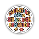 3D Metallic 'Tailgating is Small Dick Behavior' Car Decal Sticker Chrome Shiny Letters Transparent PNG for Window, Bumper, Auto Vinyl Decoration