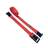 Jack's Trunk Strap by Wrap-It Storage - 12 ft. Trunk Strap (Red) - Heavy Duty Trunk Tie Down Strap with Cam Buckle for Sedan Car Trunks to Secure Cargo