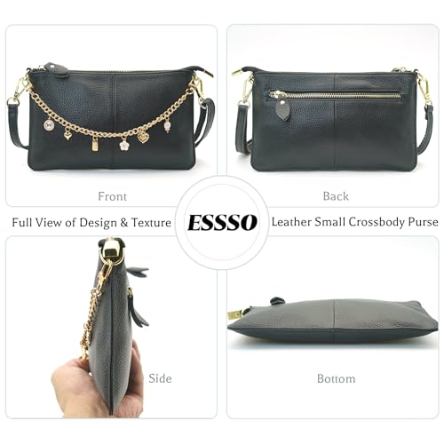 Top-Grain Leather Small Crossbody Bags for Women – Convertible Phone Purse, Clutch & Shoulder Bag for Daily Use 6