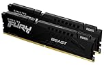 Kingston FURY Beast Black DDR5 32GB (2x16GB) 6000MT/s CL30 DIMM Desktop Gaming Memory Kit of 2 AMD EXPO and Intel XMP - KF560C30BBEK2-32