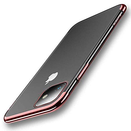 Carcasa de silicona para iPhone 12 Mini Bumper transparente (rosa)
