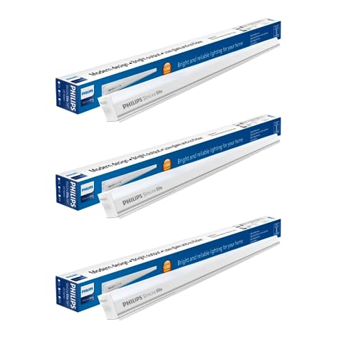 Image of Philips Slimline 10-Watt 2-Feet LED Tubelight Batten (Natural White, Pack of 3)