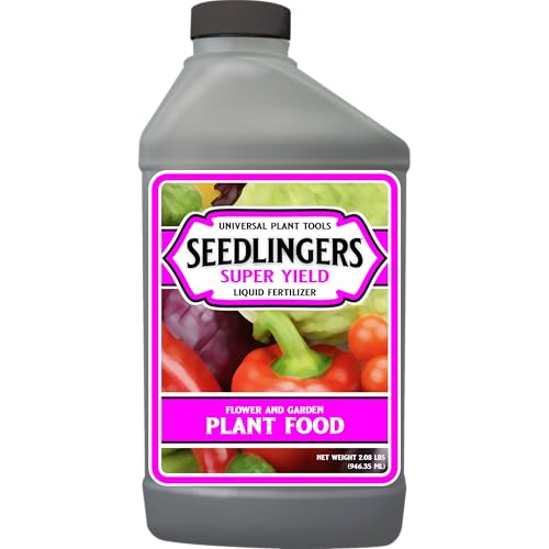 Seedlingers Super Yield Flower & Garden All Purpose Plant Food 32 oz Quart Concentrate