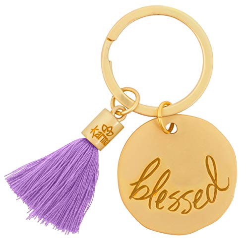 Karma Gifts Round Tassel Key Chain, Blessed