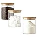 750ml Glass Jars with Bamboo Lids, High Borosilicate Glass Transparent Airtight Food Storage Tank, Air Tight Kitchen Food Cereal Containers for Storage, Pantry Organization Jar (3-Pack 750ml)