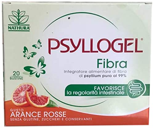3X PSYLLOGEL FIBRA - Integratore di Psyllium Pura - 60 BUSTINE GUSTO ARANCIA