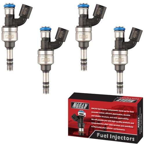 MACAX Set of 4 Fuel Injectors FJ1154 12633784 Replacement Compatible with Buick LaCrosse Regal Verano Chevrolet Captiva Sport Malibu Impala Equinox GMC Terrain - Replaces 12608362 12633789 217-3444