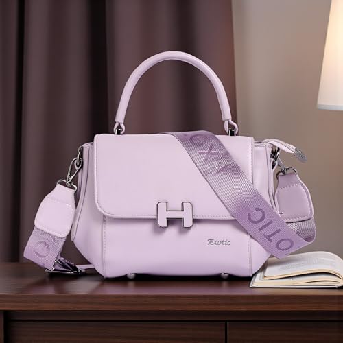 Image of EXOTIC Premium H-Lock Sling & Hand Bag for Women | PU Leather Crossbody with Magnetic Lock, Adjustable Strap & Top Handle | Ideal for Office, Travel & Daily Use