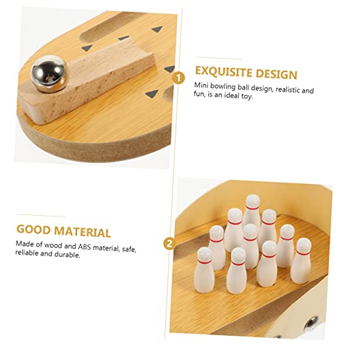 Mini bolos de madera Toddmomy interactivos con tacto suave para juego de escritorio 5