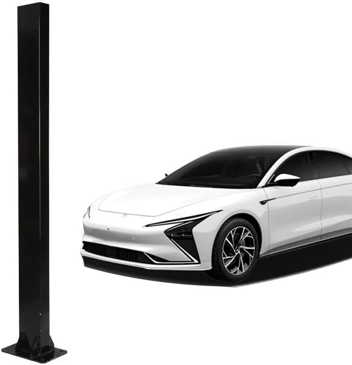 150cm EV Charger Stand, Outdoor Electric Vehicle Charging Station, Wall-Mounted Cable Holder, Durable Charging Pile Mount for Home & Commercial Use (White)