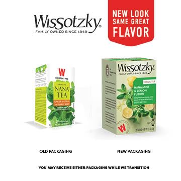 Wissotzky Nana Mint & Lemon Fusion Tea, 20 Tea Bags | Invigorating Blend | Caffeine Free Tea | Digestive Support