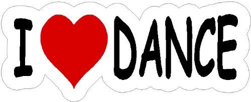 Imán Vinilo 7" Ancho I heart love DANCE miniatura 1