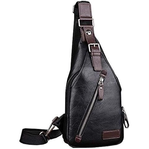 Hebetag Bolso de Cuero Cruzado para Hombres y Mujeres Cover