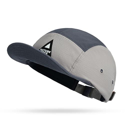 CLAPE Lightweight Breathable Short Brim Hat for Men Quick Dry 5 Panel Cap Foldable Summer Cool Hat for Daily Wear