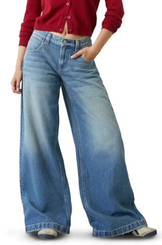 PacSun Women's Sloane Low Rise Ultra Baggy Jeans Medium Blue