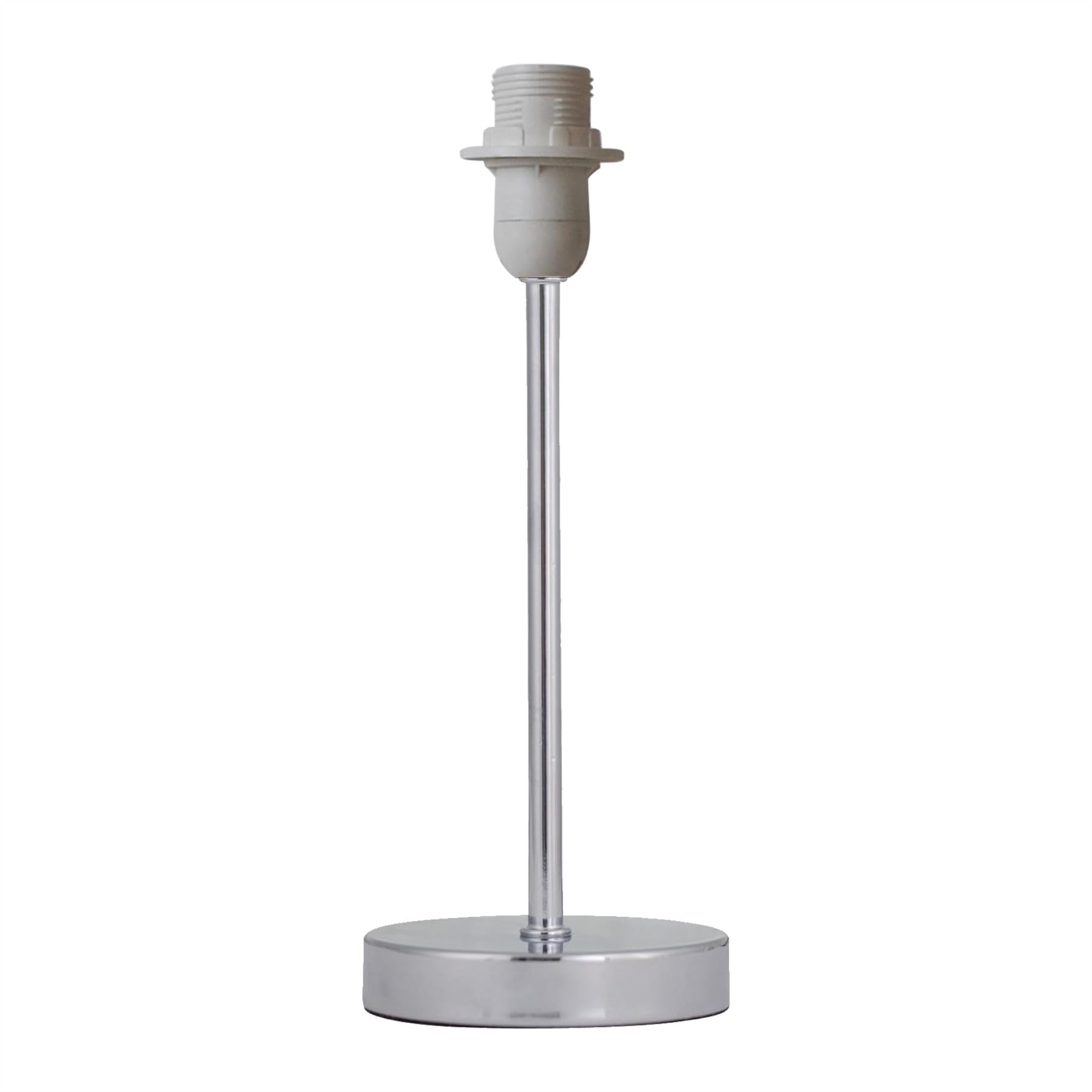 Firstchoicelighting Chrome Polished Table Lamp Or Bedside Light Base, Modern Design, Height 26Cm, Base Only, Led Compatible