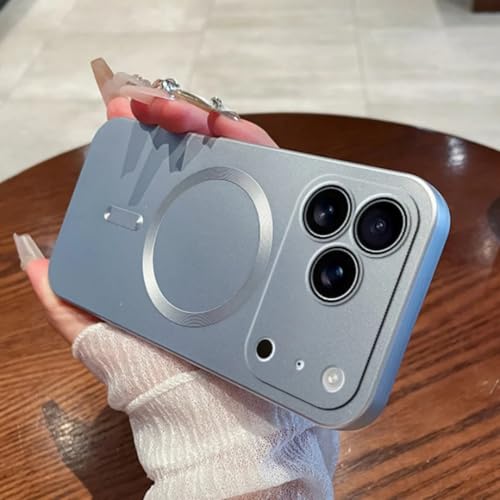 Étui mat antichoc iPhone 12 Pro coque magnétique sans fil souple argent