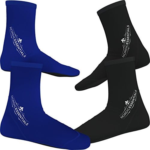 Beach Socks [2 Pairs] - by Nordic Essentials™ - (Black + Blue, S)