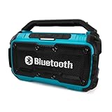 Rueqior Bluetooth Speaker Compatible with Makita 18V Battery, Speaker Bluetooth with Phone Holder Included, Jobsite Home Party Outdoor Speaker(No Battery)