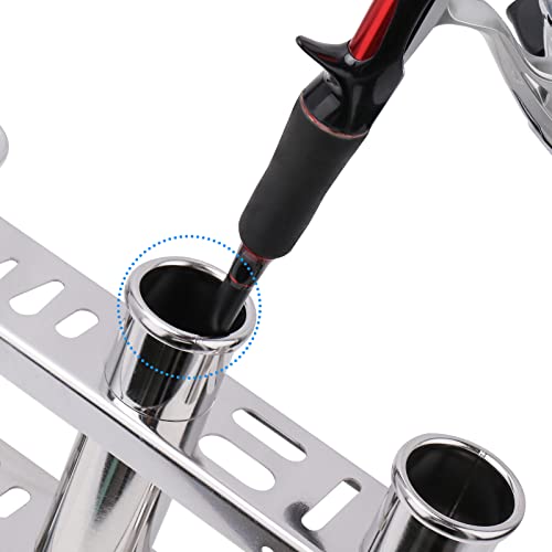 Xinkunmarine Fishing Rod Holder For Boat,304 Stainless Steel 4 Tubes Fishing Rod Holder,Wall Mounted Fishing Rod Rack For Marine Boat #TOP1