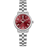SAPPHERO Orologi da donna di lusso, orologio da polso da donna, piccolo, in acciaio inox, analogico, numerico, impermeabile fino a 5 ATM, colore: argento