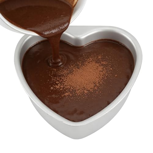 Heat Distribution Core | Aluminum Non-Stick Kitchen Tools | Heart Cake Tins Baking Molds | for Cheesecake Muffin Dessert Valenti