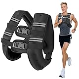 Wolliwa Chaleco con peso para mujeres y hombres, bolsillo trasero de malla para