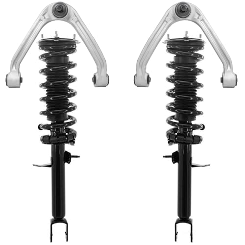 Image of Detroit Axle - RWD Front Struts Kit for 2006 2007 INFINITI M35, 2 Struts with Coil Spring Assembly 2 Upper Control Arms with Ball Joints Replacement Suspension Kit