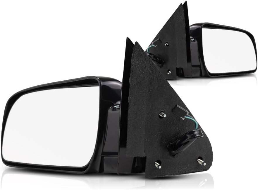 For Chevy K1500 1988-1999 Door Mirror Driver and Passenger Side | Pair | Power | Non-Heated | Standard | Replacement For 15764757, 15764758 | GM1320122, GM1321122