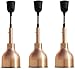 Produktbild NBVCX Home Service Equipment 3er Pack Lebensmittelheizungslampe Edelstahl-Lebensmittelheizungslampenwärmer mit Infrarot-Glühbirne 250 W für Buffet Kitchen Light Restaurant Isolationsgeräte