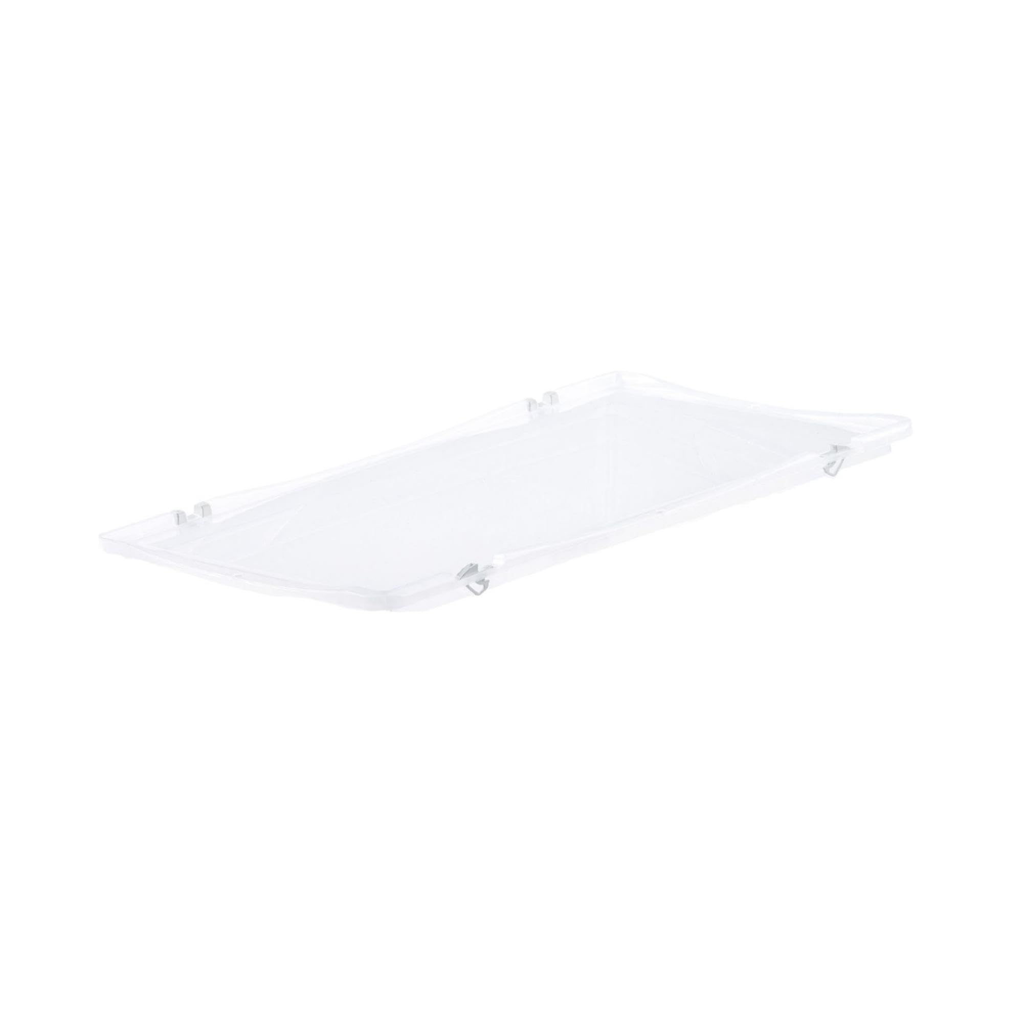 PROREGAL SuperSparSet 8x Transparenter Eurobehälter LightLine mit offenem Griff & Auflagedeckel | HxBxT 22x30x40cm | 24 Liter | Eurobox Transportbox Transportbehälter Stapelbehälter