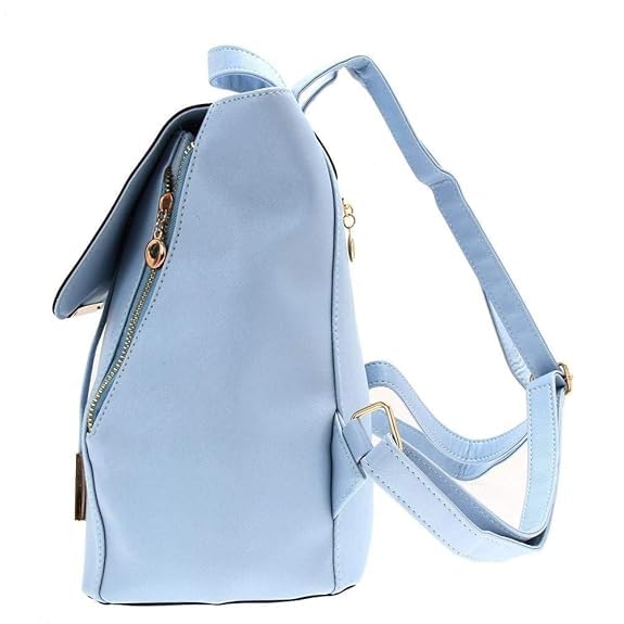 Image of Bizanne Fashion Cute Pompom Hanging Backpack for Women | Backpack For Girls | Gift For Girls | Rakhi Gift For Sister | Diwali |Wife | Travel | Office | Birthday | Gift | Branded