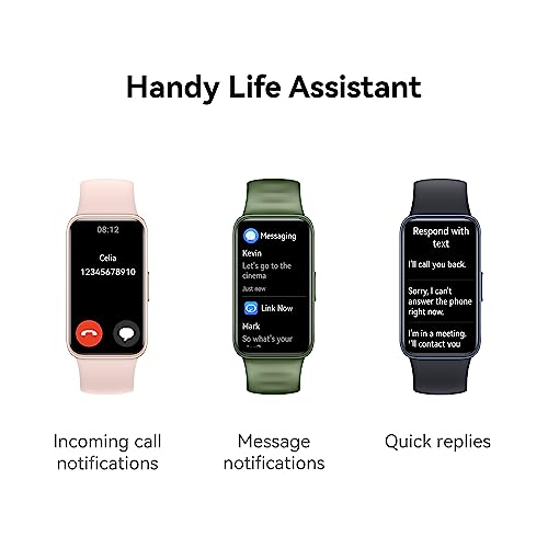 HUAWEI Band 8 Smartband, ultrad&uuml;nnes Design, 2 Wochen lange Dauer, TruSleepTM 3.0, schnelle Nachrichtenantworten, kompatibel mit iOS und Android - Sakura Pink