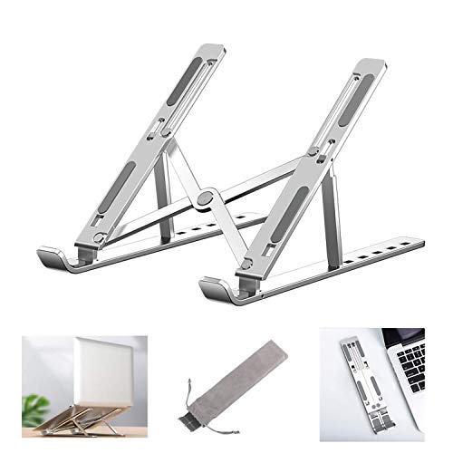 Image of Laptop Stand Computer Foldable Adjustable amazonbasics Bed Daily Objects All laptops (Silver Color)