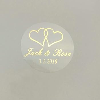 Yyfq 50 Pieces Personnalise Transparent Or Coeur Autocollants De Mariage Favour Boite A Gateau Sac Joint Etiquette Autocollant 30mm Autocollants Loisirs Creatifs Napravi Rs