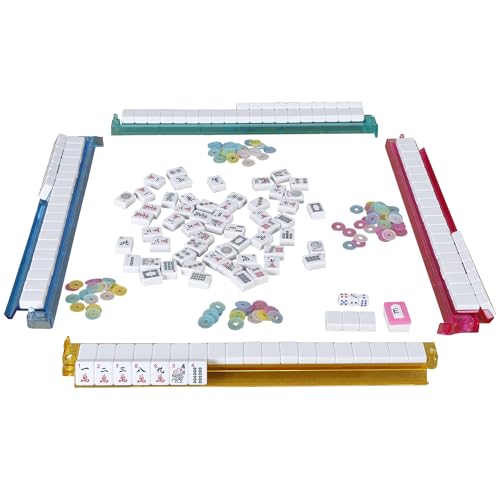LEMY Juego de Mahjong Americano con 166 Fichas y Bolsa miniatura 2
