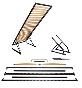 Prima-Online Lattenrost mit Hebemechanismus für Bett Lattenrahmen klappbar Metall Lattenrahmen für Bettkasten klappbar Bettkastenfunktion 90x200, 120x200, 140x200, 160x200, 180x200, 200x200 (90x200)