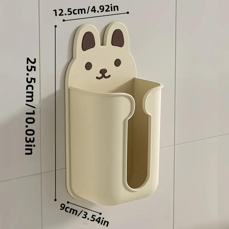 Self-Adhesive Wall-Mounted Tissue Holder for Living Room, Bedroom, Kitchen & Bathroom - Cartoon Design, Multi Color, Space-Saving Napkin Rack & Tissue Paper Container 3