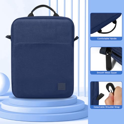 Image of Dadanism 9-11 Inch Tablet Sleeve Bag Carrying Case with Shoulder Strap for iPad (A16) 11 inch, iPad 10th Gen 10.9 inch, iPad Air M4 /Pro M5 11 inch, iPad 9 /8 /7th 10.2 inch, Galaxy Tab A11+ Plus 11 inch, Denim