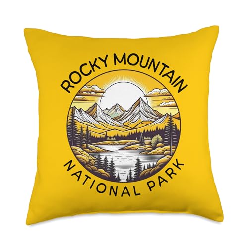Rocky Mountain National Park Colorado USA Outdoor Rocky Mountain National Park Throw Pillow, 18x18, Multicolor