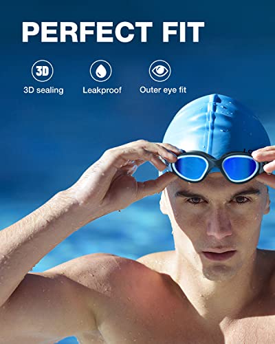 Image of ZIONOR Swim Goggles, Upgraded G1 Polarized Swimming Goggles Anti-Fog for Adult Men Women