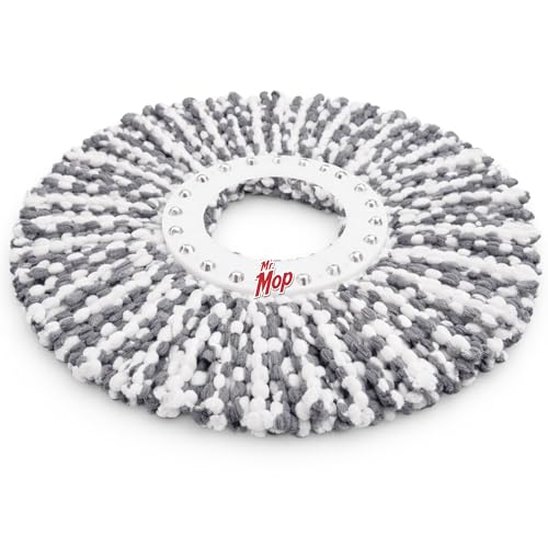 Image of 360 Rotating Magic Spin Mop Microfiber Refill for Floor Cleaning | Bucket Mop Head Replacement Accessories - Grey