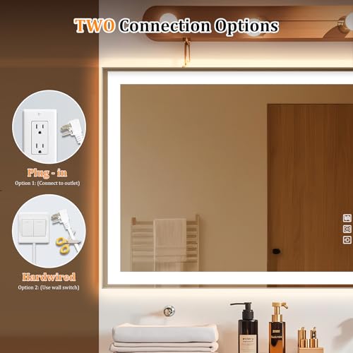 24x32 LED Bathroom Mirror with Lights, Front & Backlit - image 7