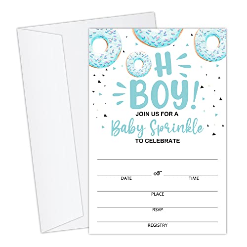 Utaqer Donut Oh Baby Sprinkle Invitations
